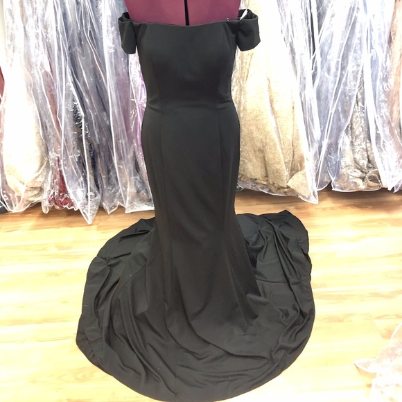 Off-The-Shoulder Alyce Gown